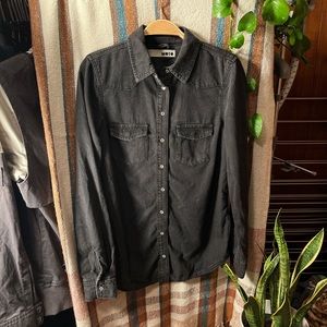 TopShop Moto Western Style Button Down Shirt